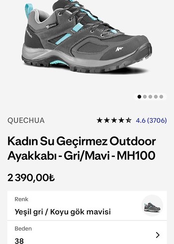 Gri, çocuk su geçirmez Spor Ayakkabı - Görsel 7