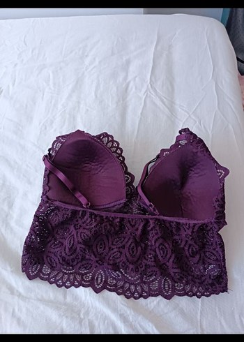 m Beden mor Renk Mor Nakışlı Bohem Kadın Bralet