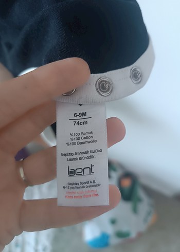 Siyah Kısa Kollu Bebek Body FEDA Baskılı - Görsel 3