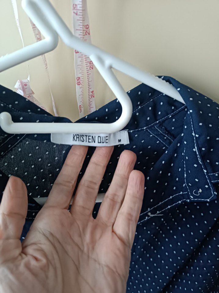 kristen que marka crop gömlek - Görsel 2