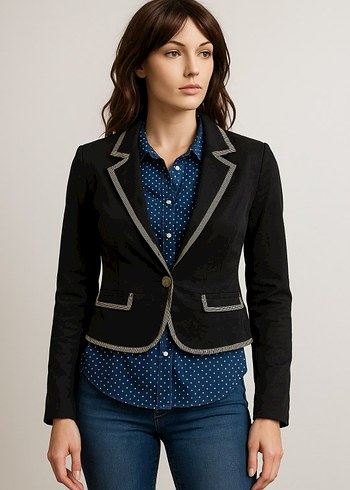 Siyah Kadın Blazer