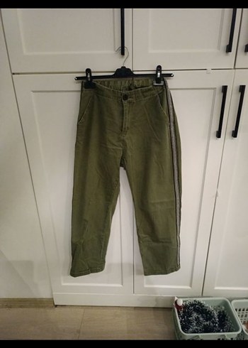 BSL FASHION Kadın Haki Regular Fit Pamuk Pantolon