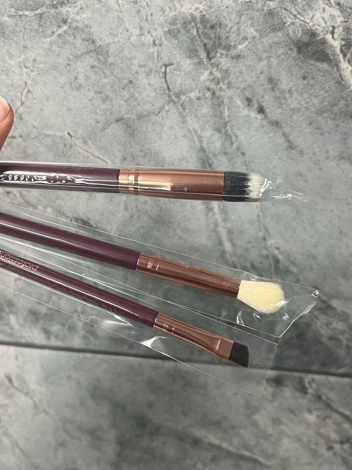 Bordo Makyaj Fırçası Seti - Görsel 3