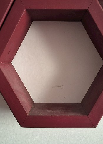 Diğer Bordo Altıgen Raf