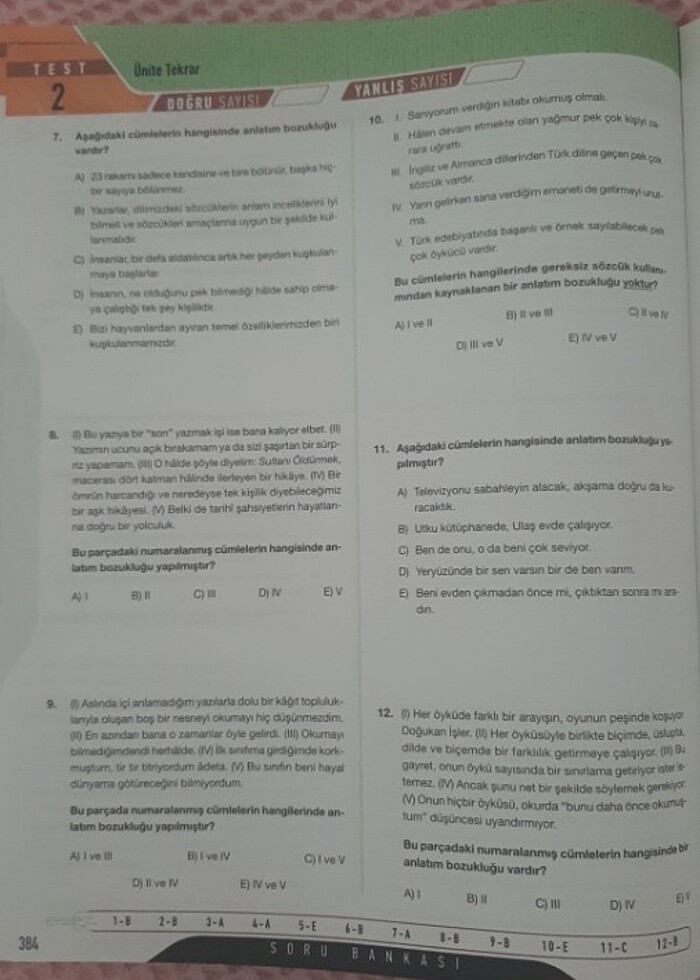 Tyt Türkçe Avantaj Soru Bankasi - Görsel 2