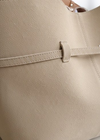 Kadın bej Omuz Çantası - Görsel 5