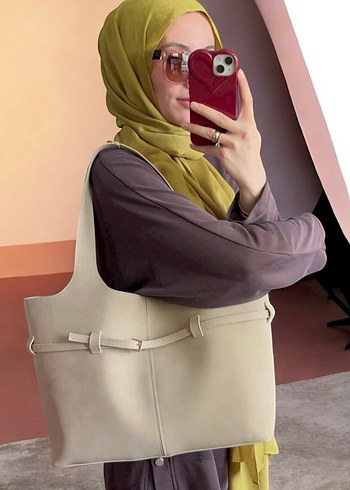 Kadın bej Omuz Çantası - Görsel 2