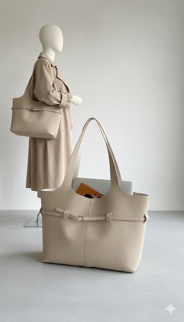 Kadın bej Omuz Çantası - Görsel 3