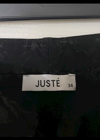 xs Beden siyah Renk Juste Siyah Yılan Desenli Pantolon