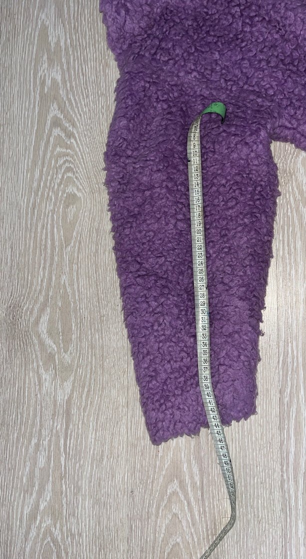 Düğmeli Mor Kadın Midi Kaban - Görsel 4