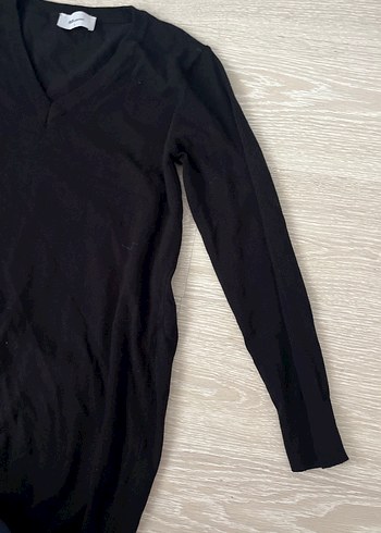 Siyah V Yaka Uzun Kollu Hamile Tunik - Görsel 2