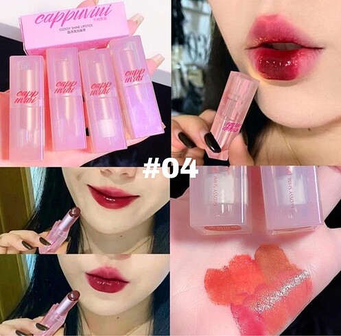 Beden çeşitli Renk Cappuvini Glossy Lipstick