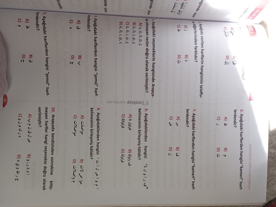 Konu Başlıklı Arapça Soru Bankası - Görsel 5