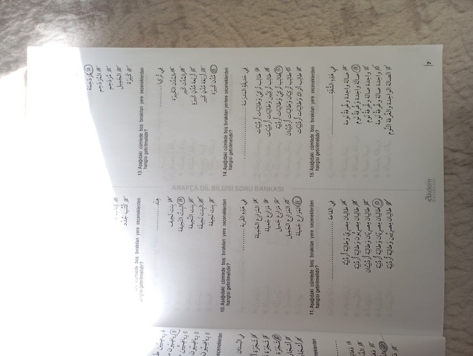 Arapça Dil Bilgisi Soru Bankası Başlangıç A1-A2 - Görsel 3