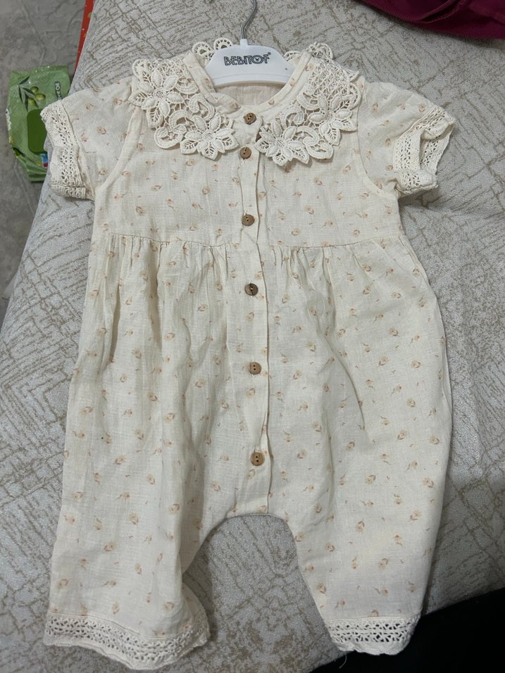 Dantel Yakalı Bebek Tulumu - Görsel 2