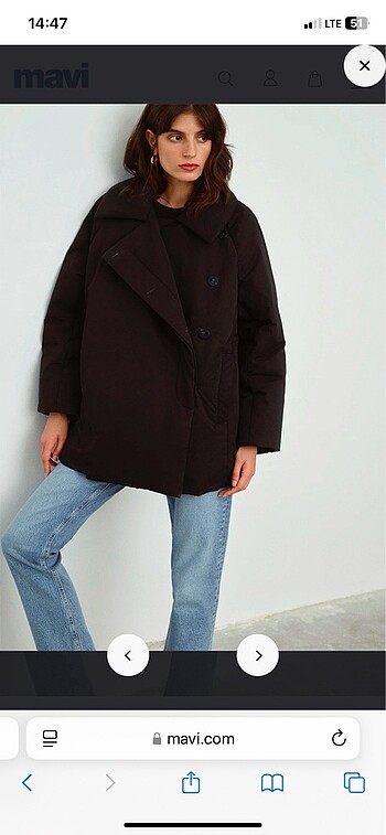 Mavi oversize ceket