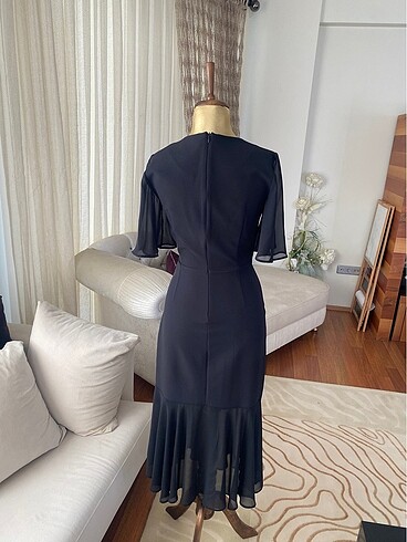 s Beden Ng style şifon detaylı şık elbise