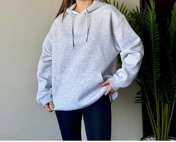 s Beden Oversize Kanguru Cep sweatshirt