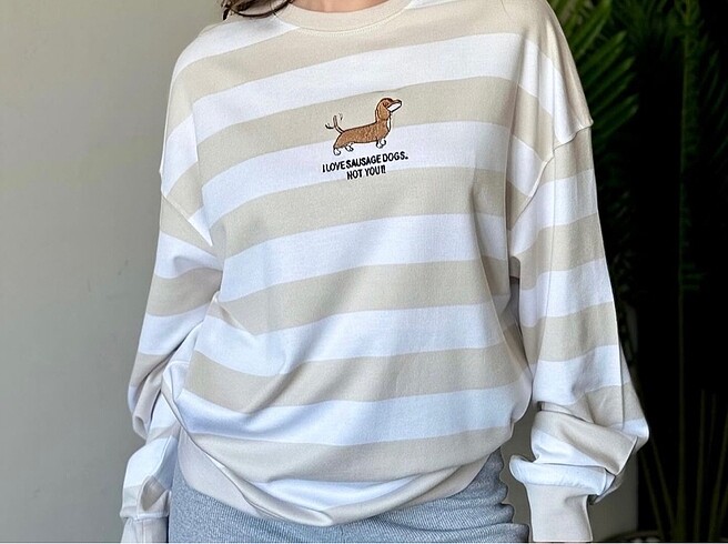 Diğer Köpek Nakışlı Sweatshirt