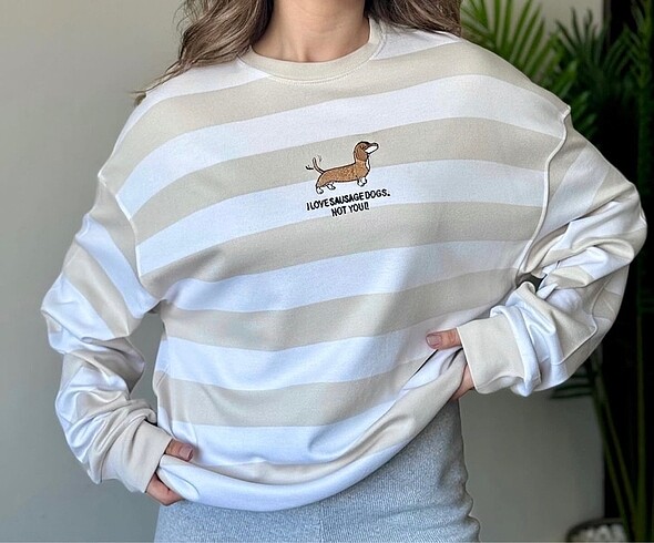 Köpek Nakışlı Sweatshirt