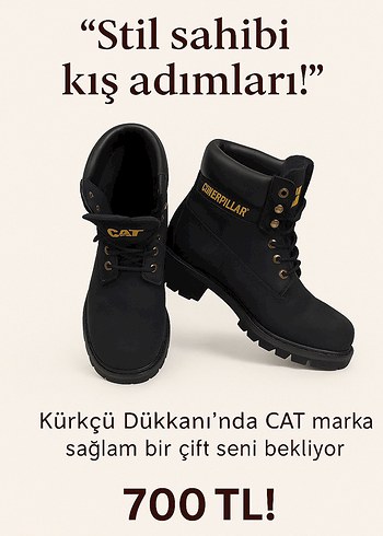 CAT Siyah Kauçuk Bot