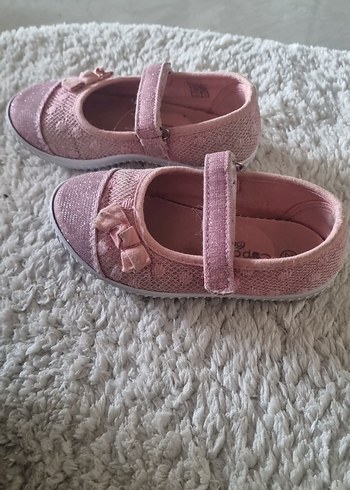 Kız Çocuk Pembe Fırfırlı Babet Ayakkabı - Görsel 2