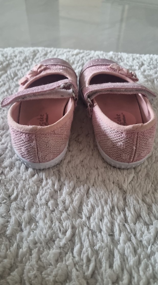 Kız Çocuk Pembe Fırfırlı Babet Ayakkabı - Görsel 3