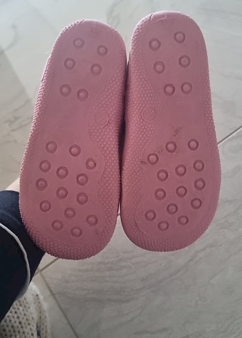 Kız Çocuk Pembe Fiyonklu Sıcak Ev Terliği - Görsel 6