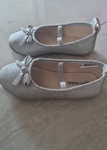 Kız Çocuk Gri Tokalı Babet Ayakkabı - Görsel 3