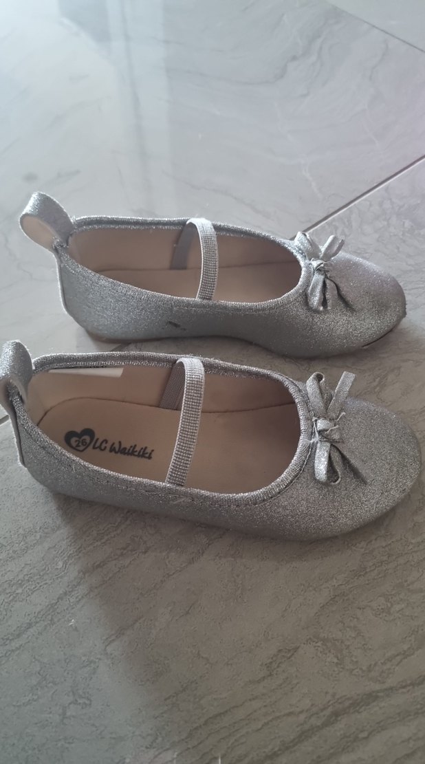 Kız Çocuk Gri Tokalı Babet Ayakkabı - Görsel 2