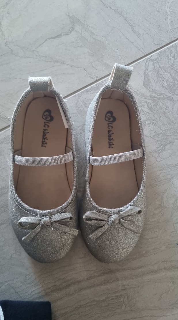 Kız Çocuk Gri Tokalı Babet Ayakkabı - Görsel 5