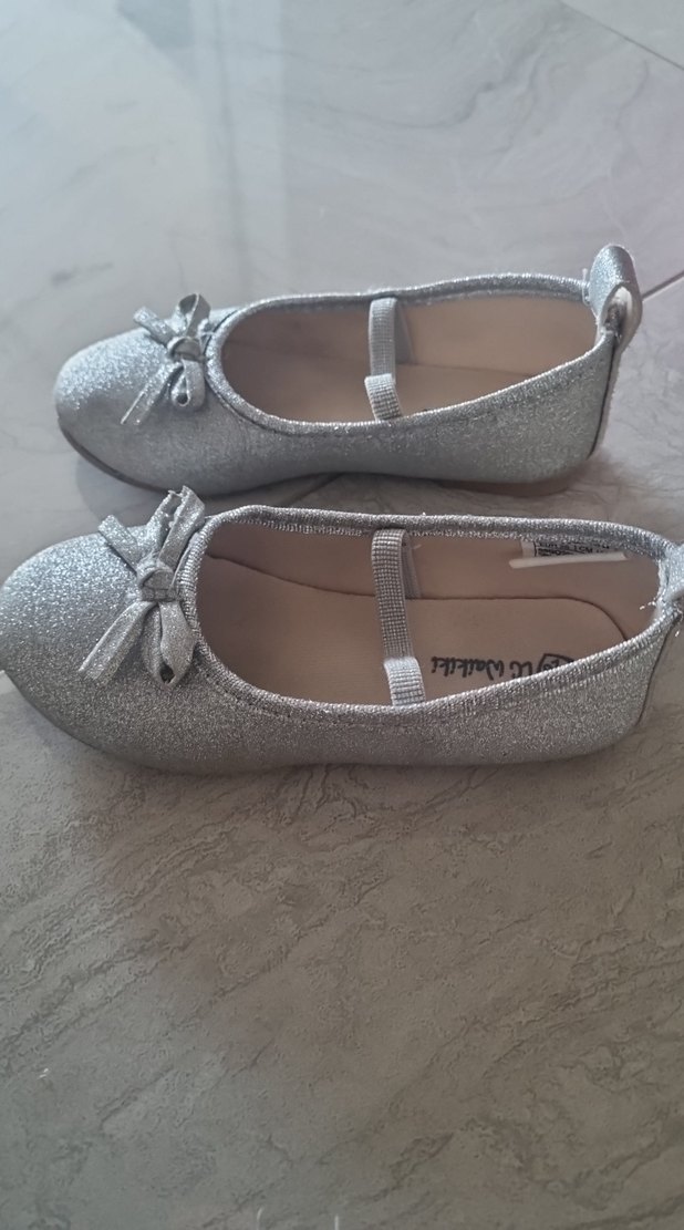 Kız Çocuk Gri Tokalı Babet Ayakkabı - Görsel 3