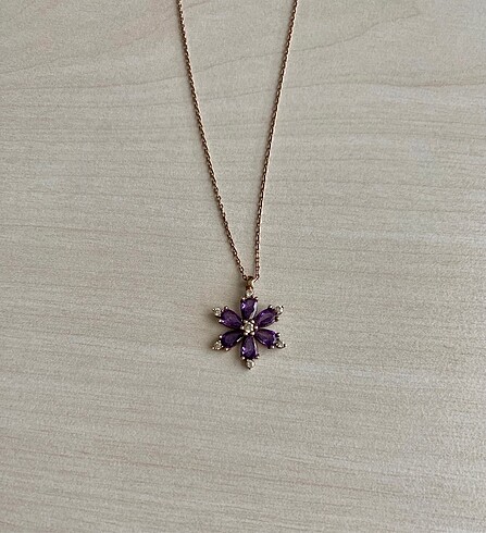 Diğer 925 Ayar Gümüş Rose Kaplama Kolye