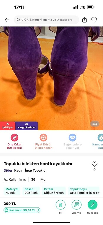 36 Beden Harika bir ayakkabı