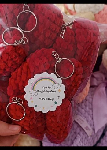 Renkli Zincir Detaylı Bohem Anahtarlık