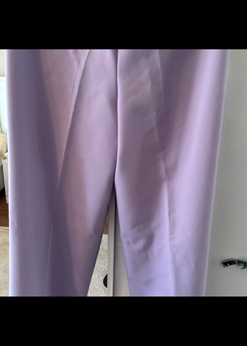 ADL Kadın Lila Pilili Uzun Kumaş Pantolon - Görsel 6