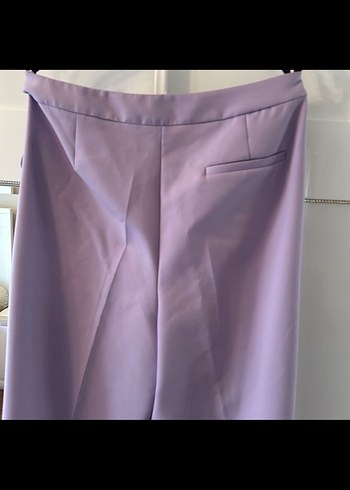 ADL Kadın Lila Pilili Uzun Kumaş Pantolon - Görsel 5