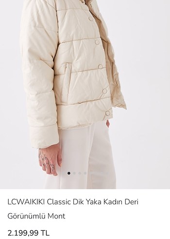 LC Waikiki Bej Dik Yakalı Kadın Mont - Görsel 19