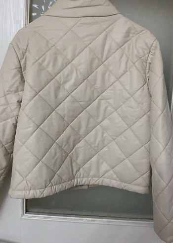 LC Waikiki Bej Dik Yakalı Kadın Mont - Görsel 9