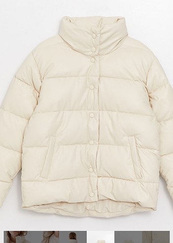 LC Waikiki Bej Dik Yakalı Kadın Mont - Görsel 4