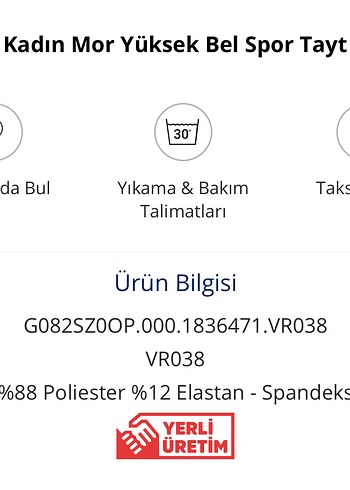 USP ASSN Mor Yüksek Bel Spor Tayt Kadın - Görsel 11