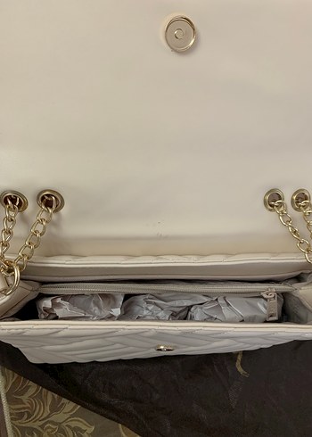 Pierre Cardin Zincir Detaylı bej Kadın Çanta - Görsel 11