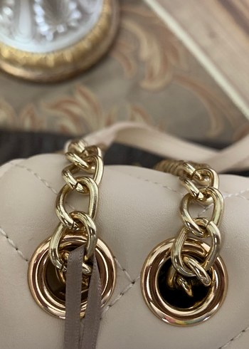 Pierre Cardin Zincir Detaylı bej Kadın Çanta - Görsel 4