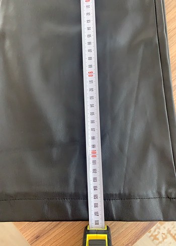 Koton Siyah Deri Kadın pantolon - Görsel 12