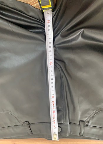Koton Siyah Deri Kadın pantolon - Görsel 10