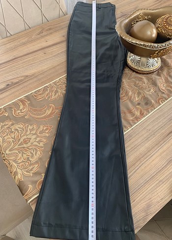 Koton Siyah Deri Kadın pantolon - Görsel 13