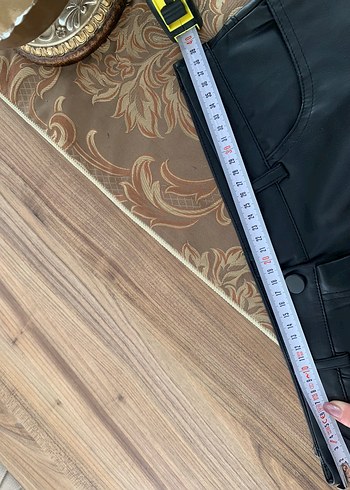 Koton Siyah Deri Kadın pantolon - Görsel 6