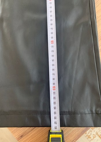 Koton Siyah Deri Kadın pantolon - Görsel 11