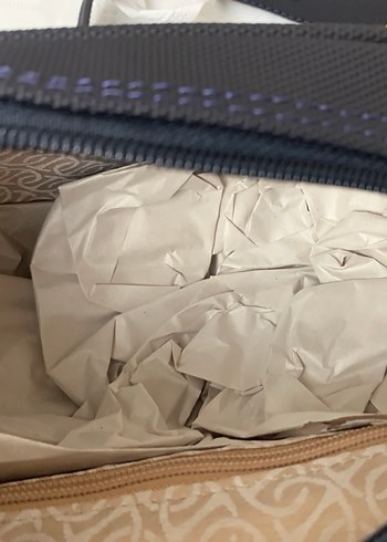 uspa Lacivert Deri Kemer Detaylı Kadın Çanta - Görsel 9