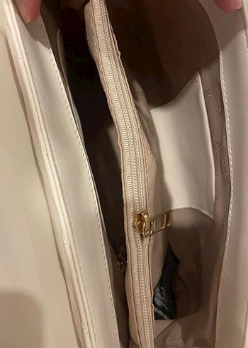 Pierre cardin beyaz/ekru Zincir Detaylı Kadın Çanta - Görsel 2